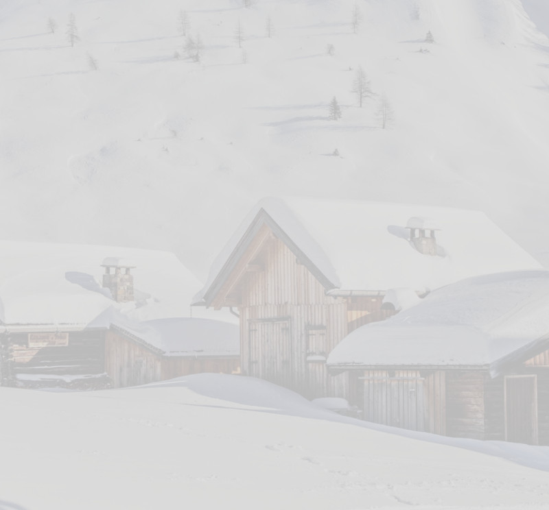 Image de fond avec un chalet dans la montagne